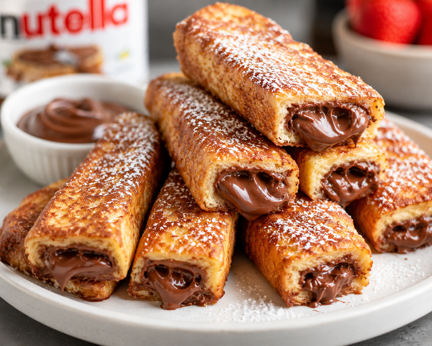 Nutella Stuffed french toast sticks